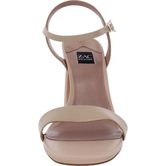 ZAC Zac Posen Womens Vitex Beige Leather Ankle Strap Dress Sandals Shoes - Picture 3 of 4